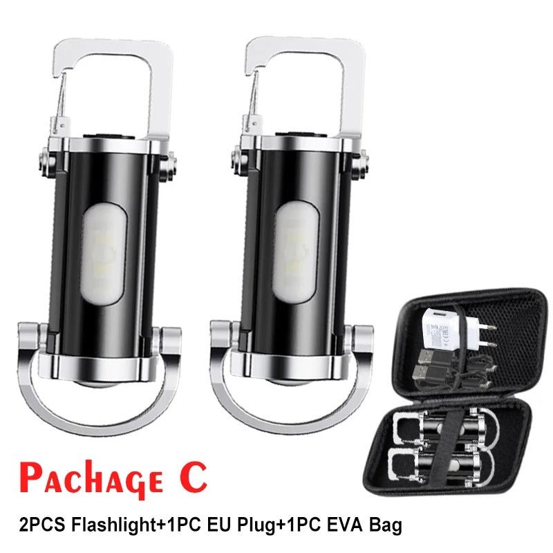 7 Multifunctional Portable Flashlight Keychain