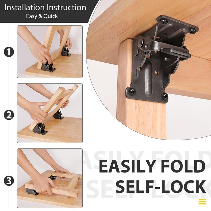 FoldLock Pro Heavy-Duty Folding Support Hinge