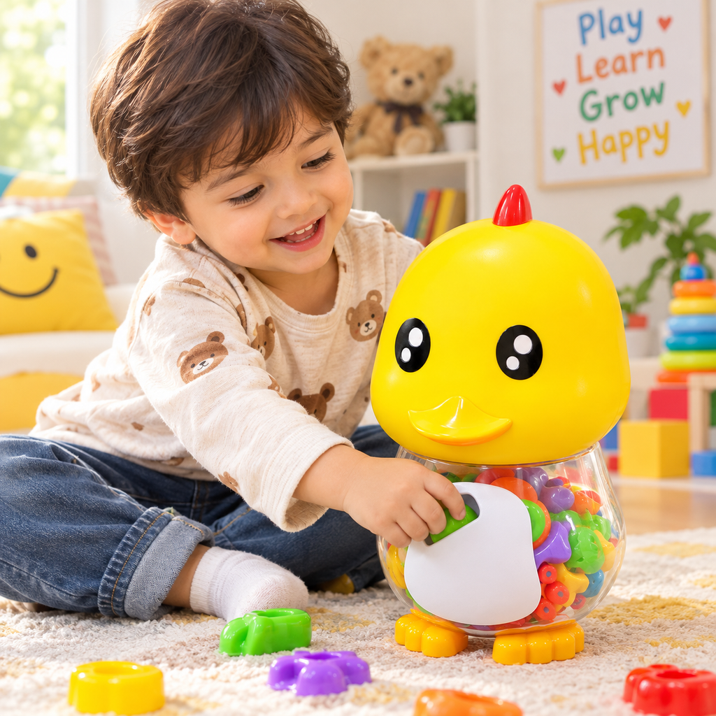 Premium baby toy 🐥 Happy Duck 2-in-1 Toy & Savings Box