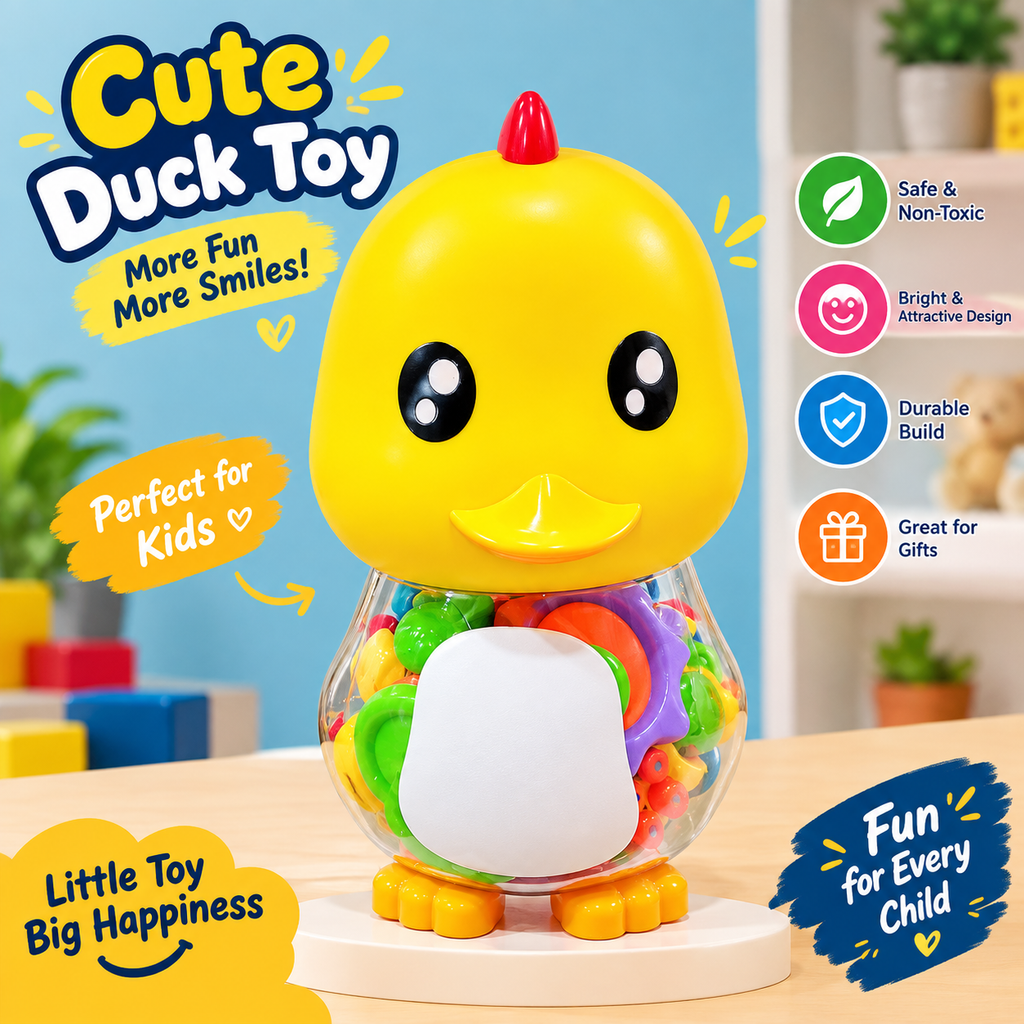 Premium baby toy 🐥 Happy Duck 2-in-1 Toy & Savings Box