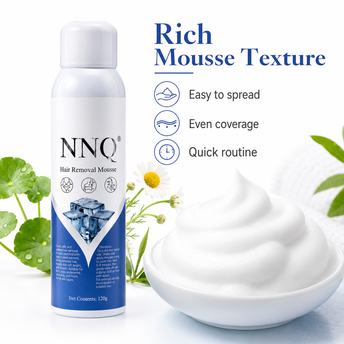 NNQ Hair Removal Spray for Men & Women