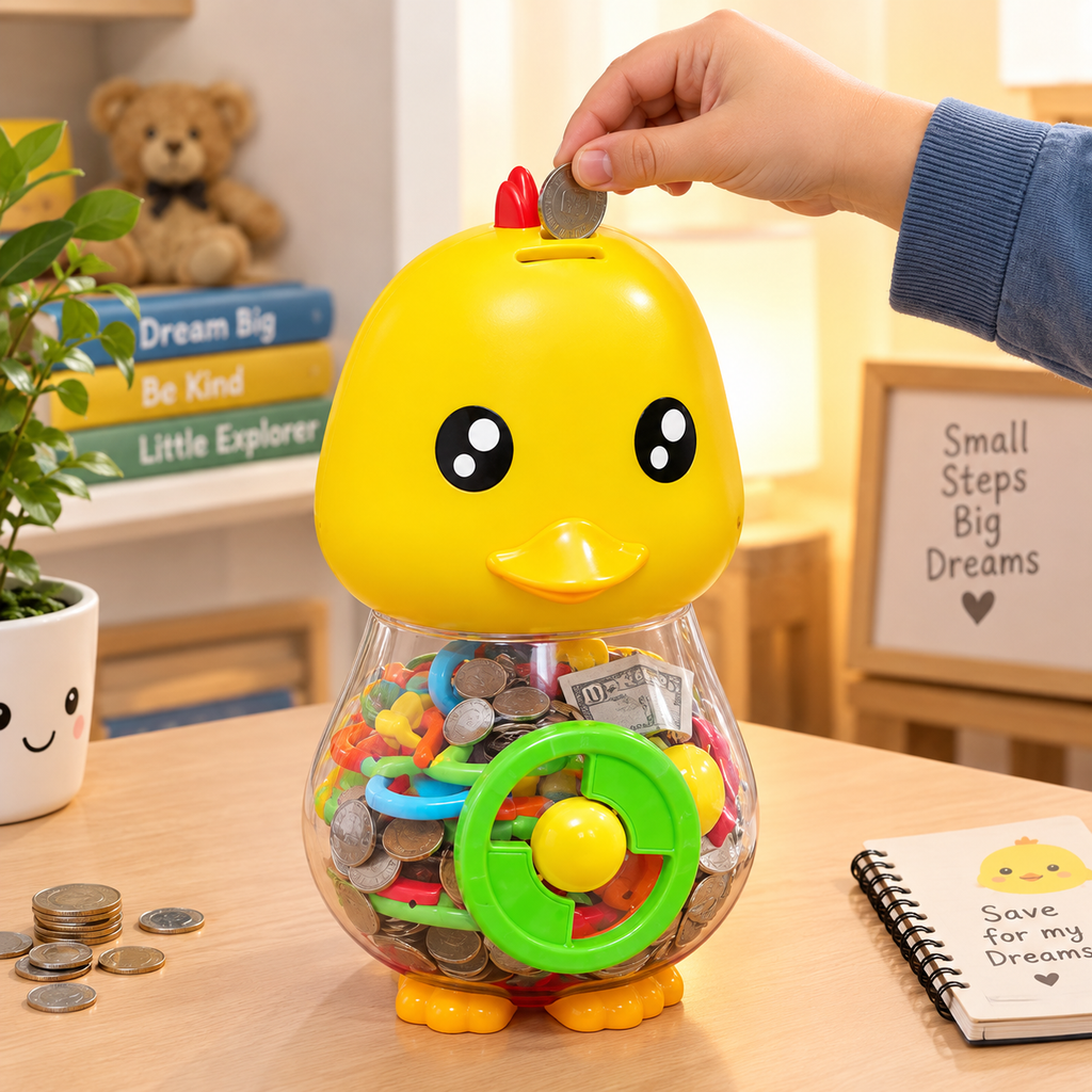 Premium baby toy 🐥 Happy Duck 2-in-1 Toy & Savings Box