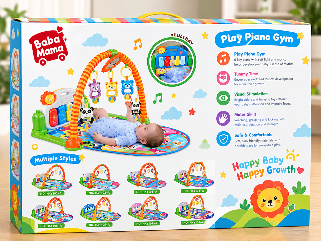Premium Baby Pedal Piano Play Gym Musical Activity Mat for Infant