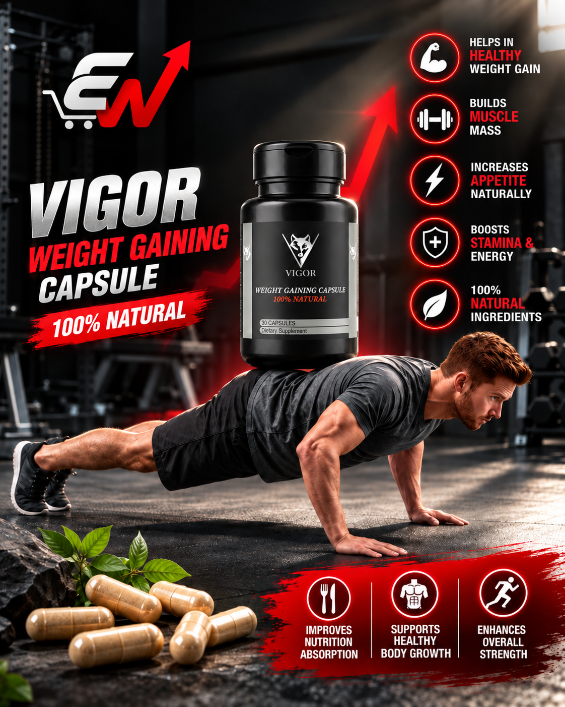 VigorMass™ – Weight Gain Capsules
