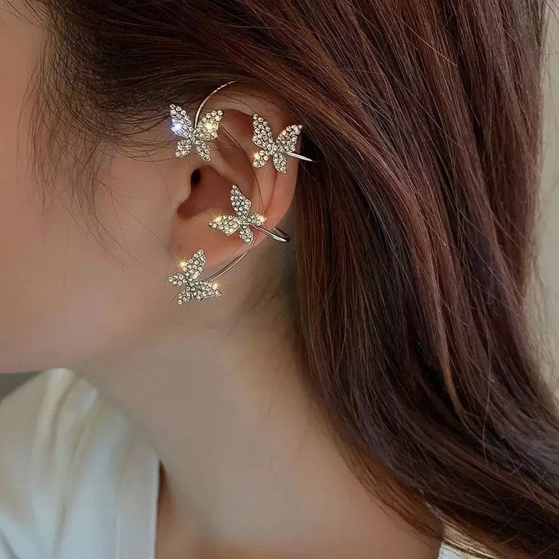 Korean Butterfly Ear Cuff 2Pcs/Set woman