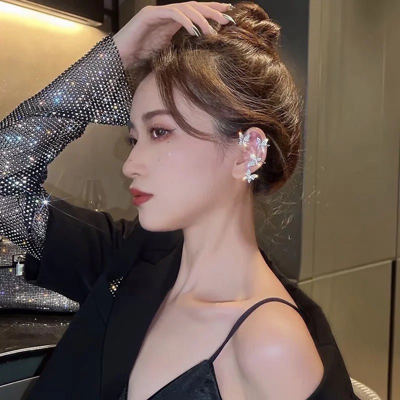 Korean Butterfly Ear Cuff 2Pcs/Set woman