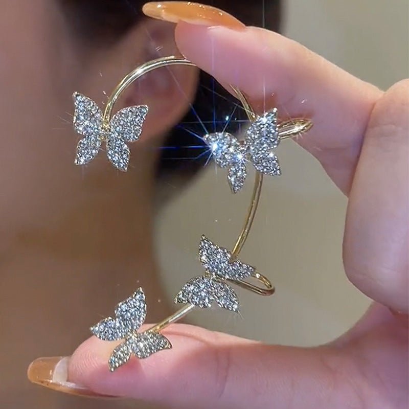 Korean Butterfly Ear Cuff 2Pcs/Set woman